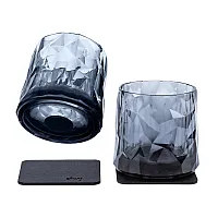 Magnet-Kunststoffgläser - Whisky 250 ml, 2er-Set, rauchgrau