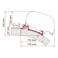 Markisenadapter Carthago Chic 550 für F80