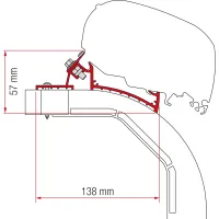 Markisenadapter Kit Arca, Mobilvetta K-Yacht für F80/F65