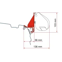 Markisenadapter Kit Combi Rail Bracket - Brandrup für Markise F35 pro