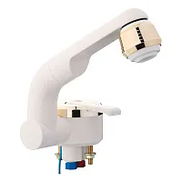 Perfect Einhebelmischer - weiß, gold, SB-verpackt