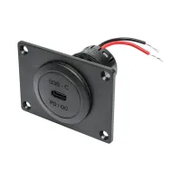 Power-Einbausteckdose USB-C, 60 W, mit Montageplatte