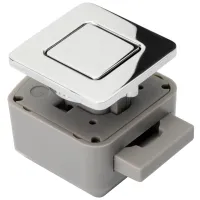 R-EVOLUTION Schließsystem eckig chrom glänzend, lose