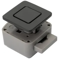 R-EVOLUTION Schließsystem eckig schwarz matt, lose