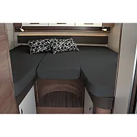 Spannbettlaken-Set 3-teilig für Heckbetten, titanium -