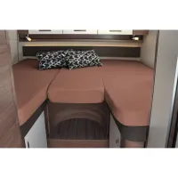 Spannbettlaken-Set, 3-teilig, für Heckbetten, hellbraun