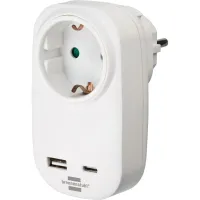 Steckdosenadapter mit USB-A/C