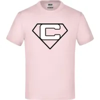 T-Shirt 'Campen ist meine Superpower', Rosa, Größe 134/146