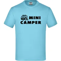T-Shirt 'Mini Camper', Hellblau, Größe 134/146