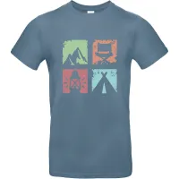 T-Shirt Vanlife 1 Grau/Blau, Größe L