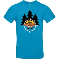 T-Shirt Vanlife 2, Hawaii Blau, Größe M