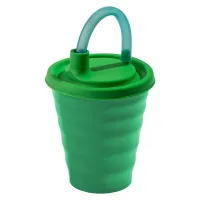 Trinkbecher mit Deckel, grün
