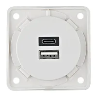 USB-Steckdose 230 V, weiß