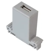 USB-Steckdose, silber